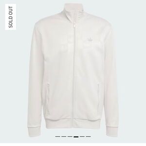 Brand new Adidas white monogram track jacket
